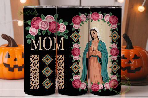 Virgin Mary Mom 20oz Tumbler Wrap Sublimation PixelChick 
