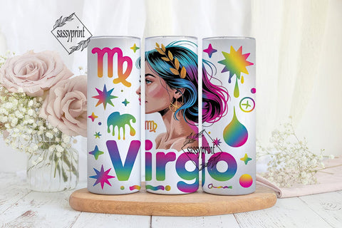 Virgo Zodiac 20oz Tumbler Wrap Sublimation sassyprint 