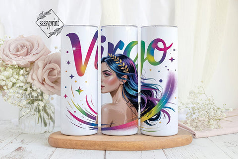 Virgo Zodiac 20oz Tumbler Wrap Sublimation sassyprint 