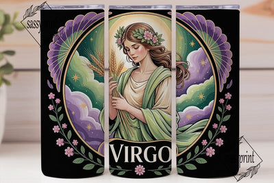 Virgo Zodiac 20oz Tumbler Wrap Sublimation sassyprint 