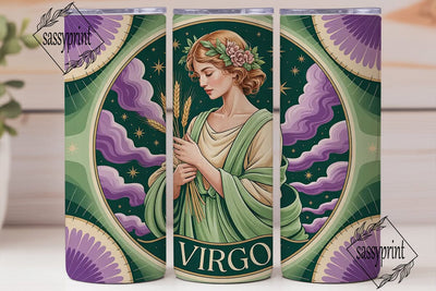 Virgo Zodiac 20oz Tumbler Wrap Sublimation sassyprint 