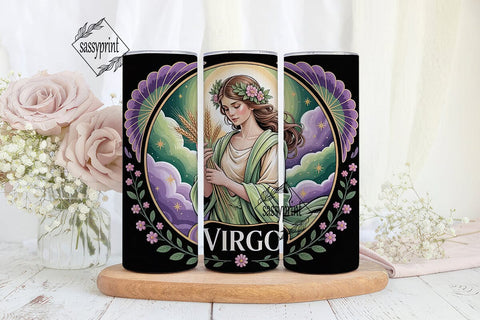 Virgo Zodiac 20oz Tumbler Wrap Sublimation sassyprint 