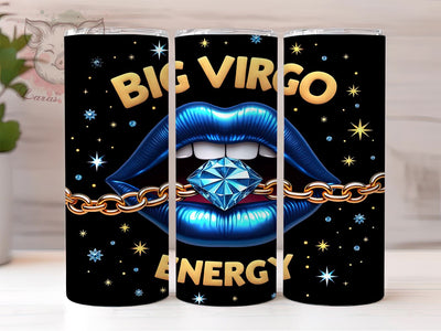 Virgo Zodiac Astrology Big Energy Tumbler, Astrology Drinkware, 20oz Sublimation, Big Virgo Energy Mug, Custom Zodiac Cup, Horoscope Gift, Personalized Virgo Tumbler Sublimation Lara' s Designs 