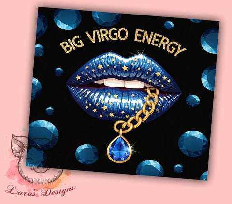 Virgo Zodiac Astrology Big Energy Tumbler, Astrology Drinkware, 20oz Sublimation, Big Virgo Energy Mug, Custom Zodiac Cup, Horoscope Gift, Personalized Virgo Tumbler Sublimation Lara' s Designs 