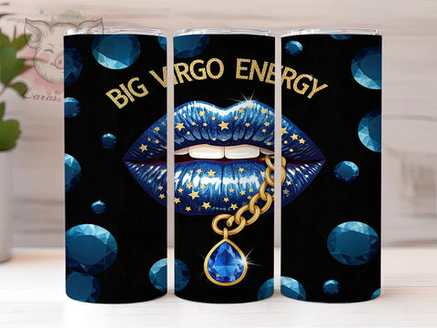 Virgo Zodiac Astrology Big Energy Tumbler, Astrology Drinkware, 20oz Sublimation, Big Virgo Energy Mug, Custom Zodiac Cup, Horoscope Gift, Personalized Virgo Tumbler Sublimation Lara' s Designs 