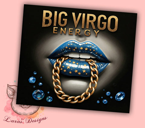 Virgo Zodiac Astrology Big Energy Tumbler, Astrology Drinkware, 20oz Sublimation, Big Virgo Energy Mug, Custom Zodiac Cup, Horoscope Gift, Personalized Virgo Tumbler Sublimation Lara' s Designs 