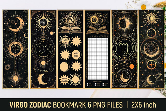 Virgo zodiac bookmark Sublimation KMarinaDesign 