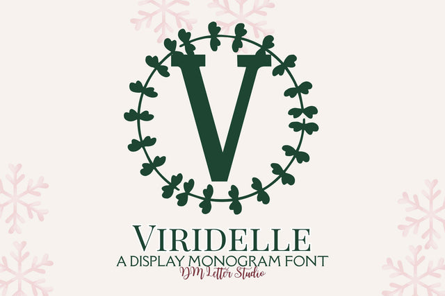 Viridelle Monogram Font Dm Letter Studio 