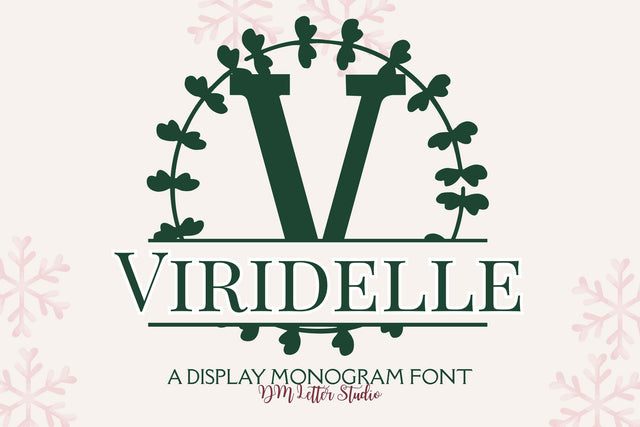 Viridelle Split Monogram Font Dm Letter Studio 