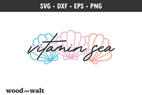 Vitamin Sea SVG | Beach Vibes PNG | Sun Sea Sand Summer Design SVG Wood And Walt 