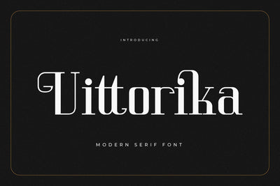 Vittorika - Modern Serif Font Font Letterena Studios 