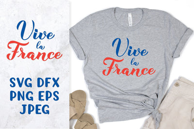Vive la France SVG cut file. Hand lettered shirt design SVG LaBelezoka 