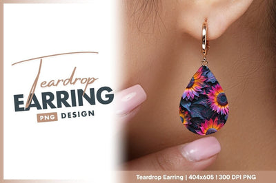 Vivid Floral Teardrop Shape Decorative Background Sublimation Regulrcrative 
