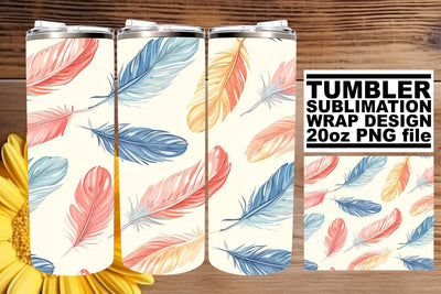 Vivid Plume Wonderland Tumbler Wrap 20oz Sublimation afrosvg 