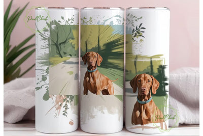 Vizsla Dog Watercolor 20oz Tumbler Wrap Sublimation PixelChick 