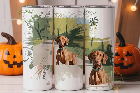 Vizsla Dog Watercolor 20oz Tumbler Wrap Sublimation PixelChick 
