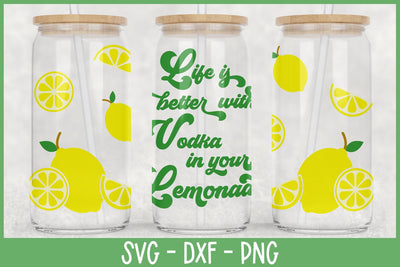 Vodka Lemonade Glass Can Wrap SVG B Renee Design 