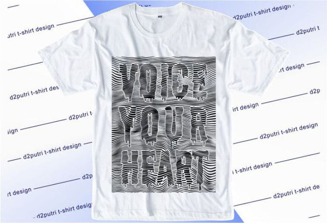 Voice Your Heart SVG, Inspirational Quotes, Motivatinal Quote Sublimation PNG T shirt Designs, Sayings SVG, Positive Vibes, SVG D2PUTRI Designs 