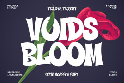 Voids Bloom - Comic Graffiti Font Font Mozzatype 