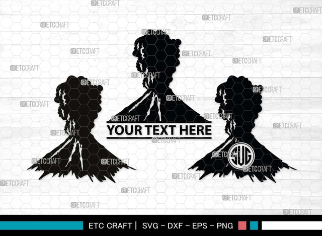 Volcano Monogram, Volcano Silhouette, Volcano SVG, Lava Svg, Smoke Svg, Mountian Svg, Lava River Svg, Volcano Eruption Svg, SB00543 SVG ETC Craft 