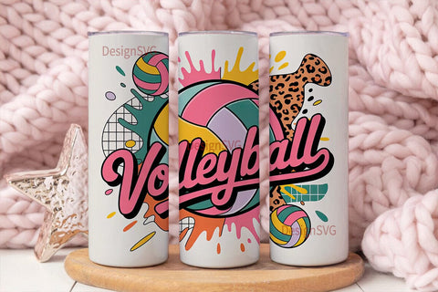 Volleyball 20oz Tumbler Wrap Sublimation DesignSVG 