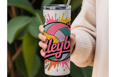 Volleyball 20oz Tumbler Wrap Sublimation DesignSVG 