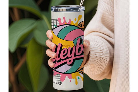 Volleyball 20oz Tumbler Wrap Sublimation DesignSVG 