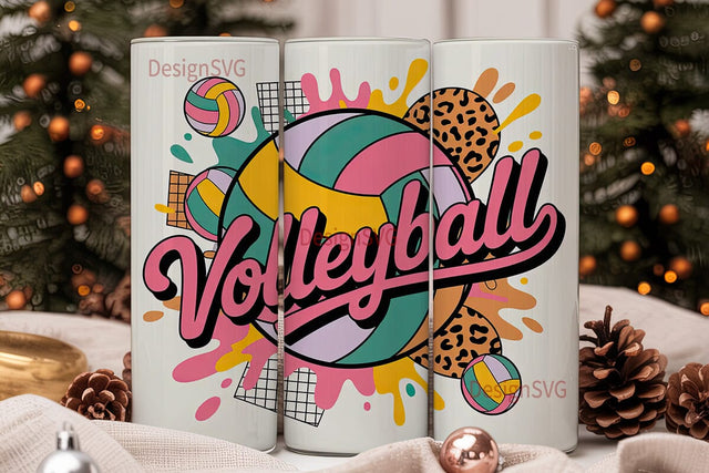 Volleyball 20oz Tumbler Wrap Sublimation DesignSVG 