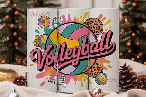 Volleyball 20oz Tumbler Wrap Sublimation DesignSVG 