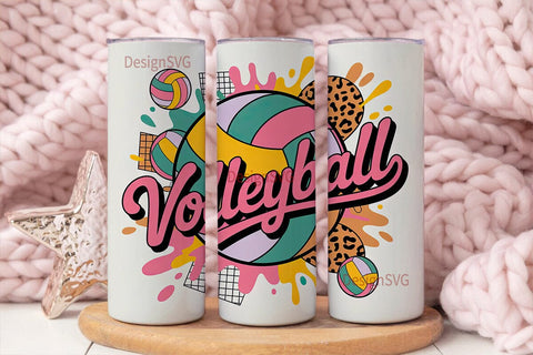 Volleyball 20oz Tumbler Wrap Sublimation DesignSVG 