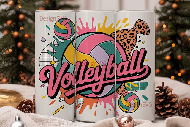 Volleyball 20oz Tumbler Wrap Sublimation DesignSVG 