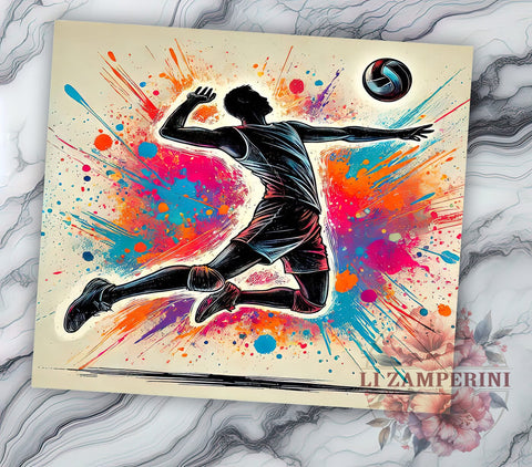 Volleyball Athlete 20oz Tumbler, Sports Tumblers, 20oz Tumbler Wrap, Volleyball Gifts, Sublimation Cup, Personalized Tumblers, Athlete Merchandise Sublimation Li Zamperini 
