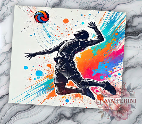 Volleyball Athlete 20oz Tumbler, Sports Tumblers, 20oz Tumbler Wrap, Volleyball Gifts, Sublimation Cup, Personalized Tumblers, Athlete Merchandise Sublimation Li Zamperini 