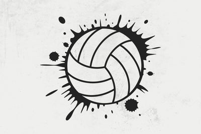 Volleyball ball splat ink Svg SVG DesignDestine 