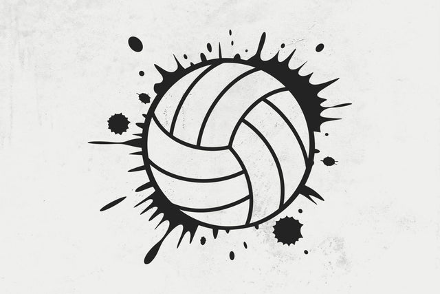 Volleyball ball splat ink Svg SVG DesignDestine 