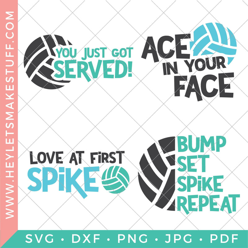 Volleyball Bundle SVG Hey Let's Make Stuff 