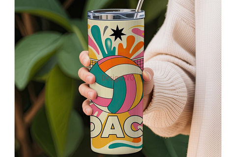 Volleyball Coach 20oz Tumbler Wrap Sublimation DesignSVG 