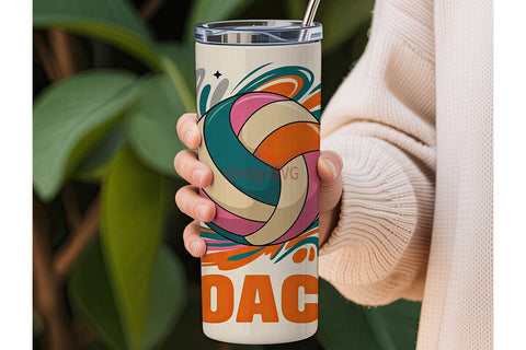 Volleyball Coach 20oz Tumbler Wrap Sublimation DesignSVG 