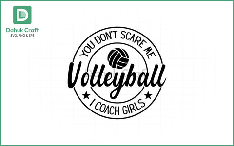 Volleyball Coach SVG – Fearless Quote SVG PNG & EPS V1 SVG dahukdesign 