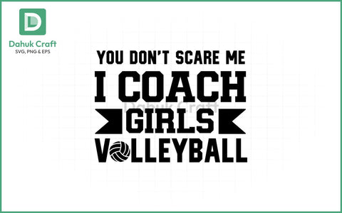 Volleyball Coach SVG – Fearless Quote SVG PNG & EPS V2 SVG dahukdesign 