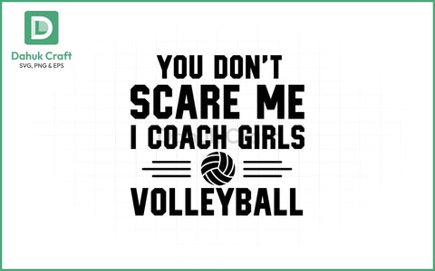Volleyball Coach SVG – Fearless Quote SVG PNG & EPS V3 SVG dahukdesign 