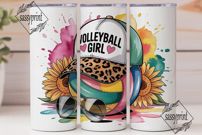 Volleyball Girl 20oz Tumbler Wrap Sublimation sassyprint 