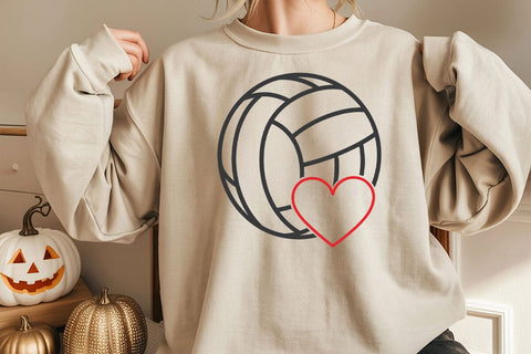 Volleyball Heart Svg, Volleyball T-shirt, Cheer Mom Svg, Game Day Svg, Hand Drawn Heart Svg SVG DesignDestine 