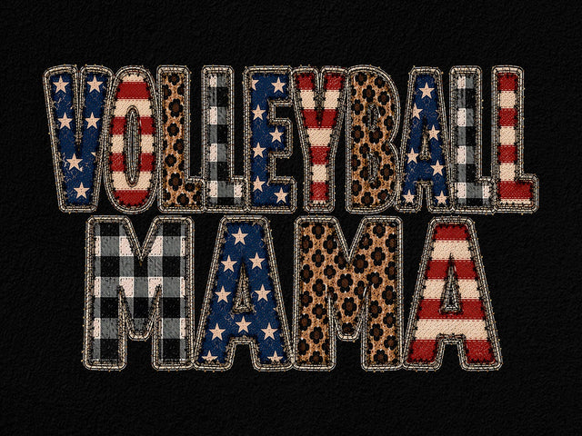 Volleyball Mama PNG Patriotic Sports Art SVG artprintfile 