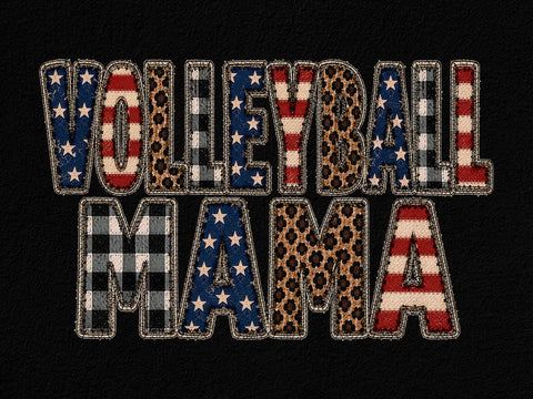 Volleyball Mama PNG Patriotic Sports Art SVG artprintfile 