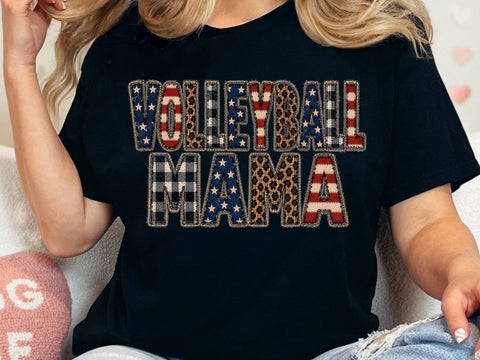 Volleyball Mama PNG Patriotic Sports Art SVG artprintfile 