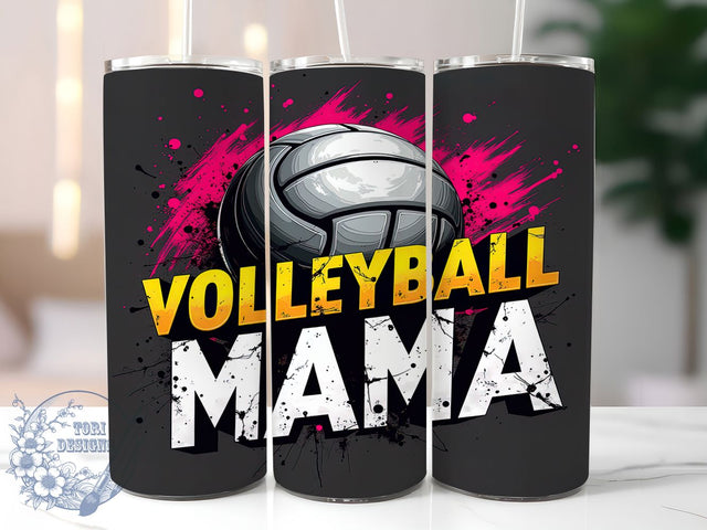 Volleyball MaMa Sports Tumbler Wrap, Sports Mom Tumbler, 20oz Tumbler Sublimation, Volleyball Gift Wrap, Athletic Mom Design, Game Day Tumbler, Sports Lover Tumbler Sublimation ToriDesigns 