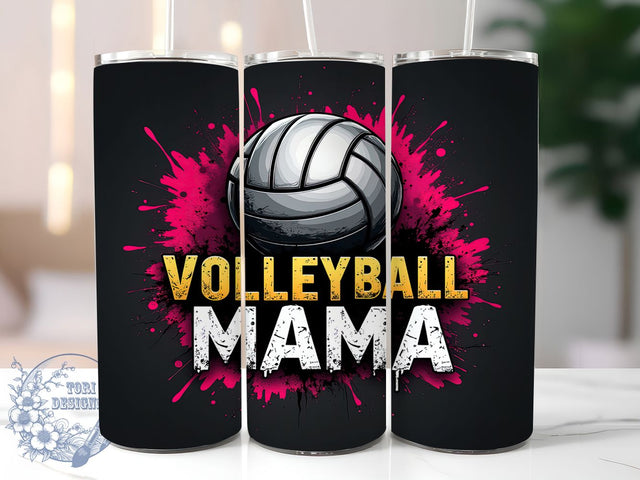 Volleyball MaMa Sports Tumbler Wrap, Sports Mom Tumbler, 20oz Tumbler Sublimation, Volleyball Gift Wrap, Athletic Mom Design, Game Day Tumbler, Sports Lover Tumbler Sublimation ToriDesigns 