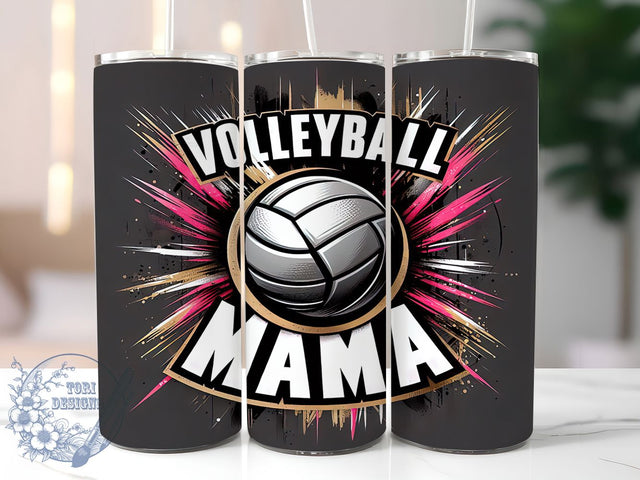 Volleyball MaMa Sports Tumbler Wrap, Sports Mom Tumbler, 20oz Tumbler Sublimation, Volleyball Gift Wrap, Athletic Mom Design, Game Day Tumbler, Sports Lover Tumbler Sublimation ToriDesigns 