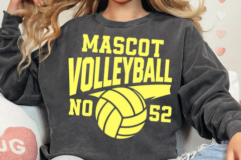 Volleyball Mascot SVG Design, Volleyball Bundle Svg, Volleyball Mom Svg, Volleyball Team Template Svg SVG DesignDestine 